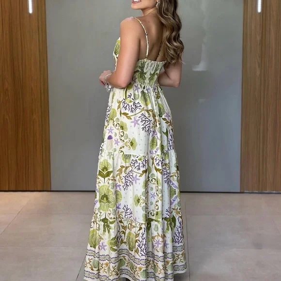 FARM Rio Atalaia Floral Long Dress Size L - Picture 5 of 11